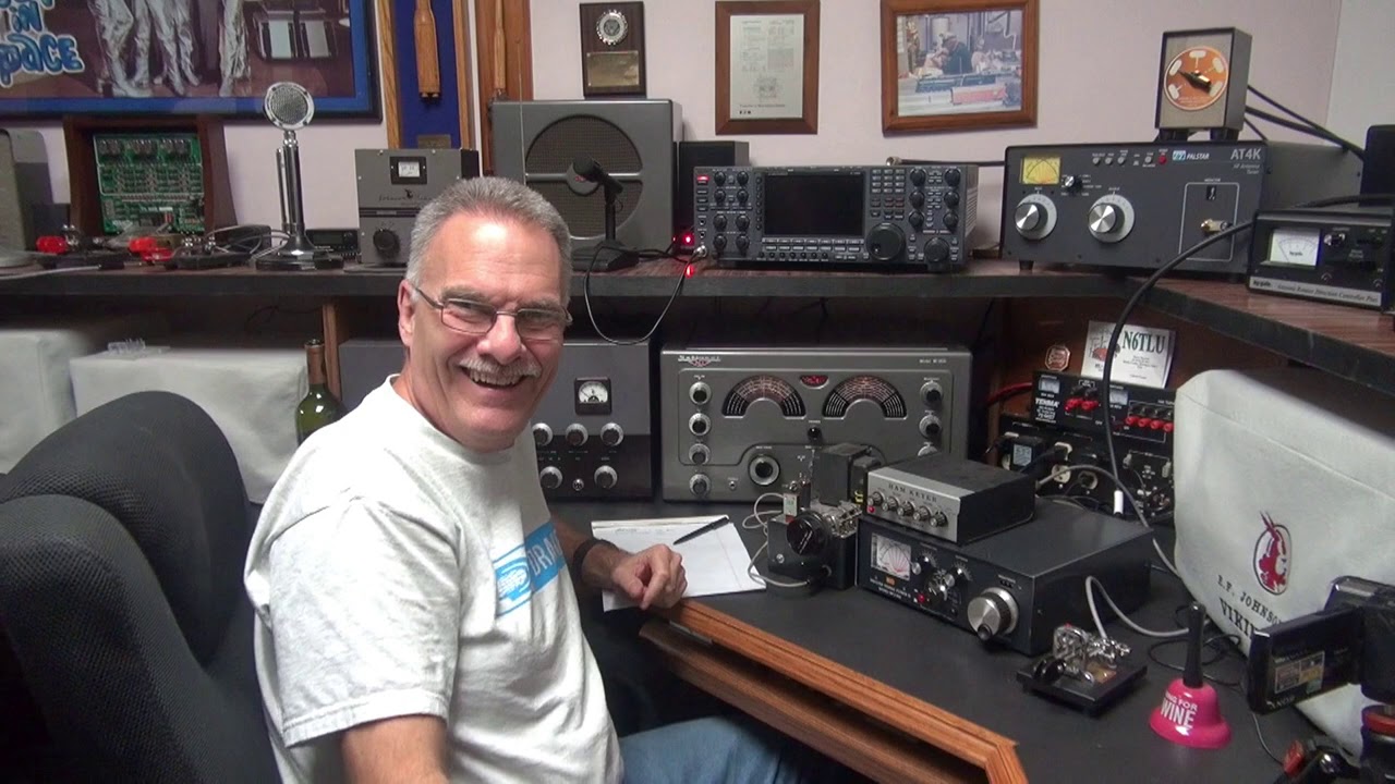 Homebrew single tube 6AQ5 Ham Radio QRP 3 watt Transmitter 40 meter QSO plus National NC-183D