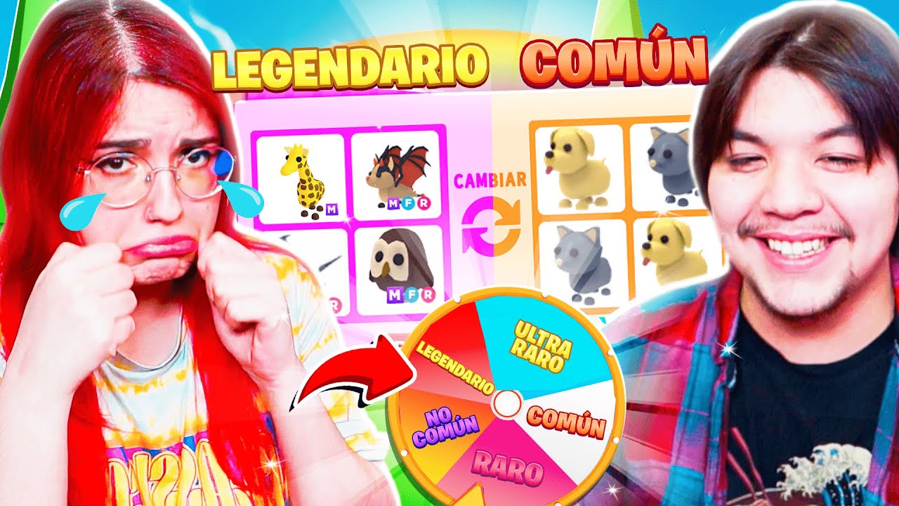 LA RULETA MISTERIOSA DECIDE *QUE RAREZA TRADEO* en ADOPT ME!! *PIERDO MIS LEGENDARIAS* en ROBLOX😱