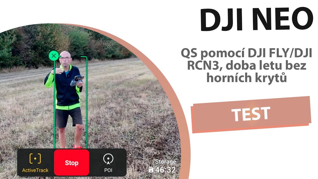 DJI NEO QS / ovladač / DJI FLY/let bez vrchních chráničů