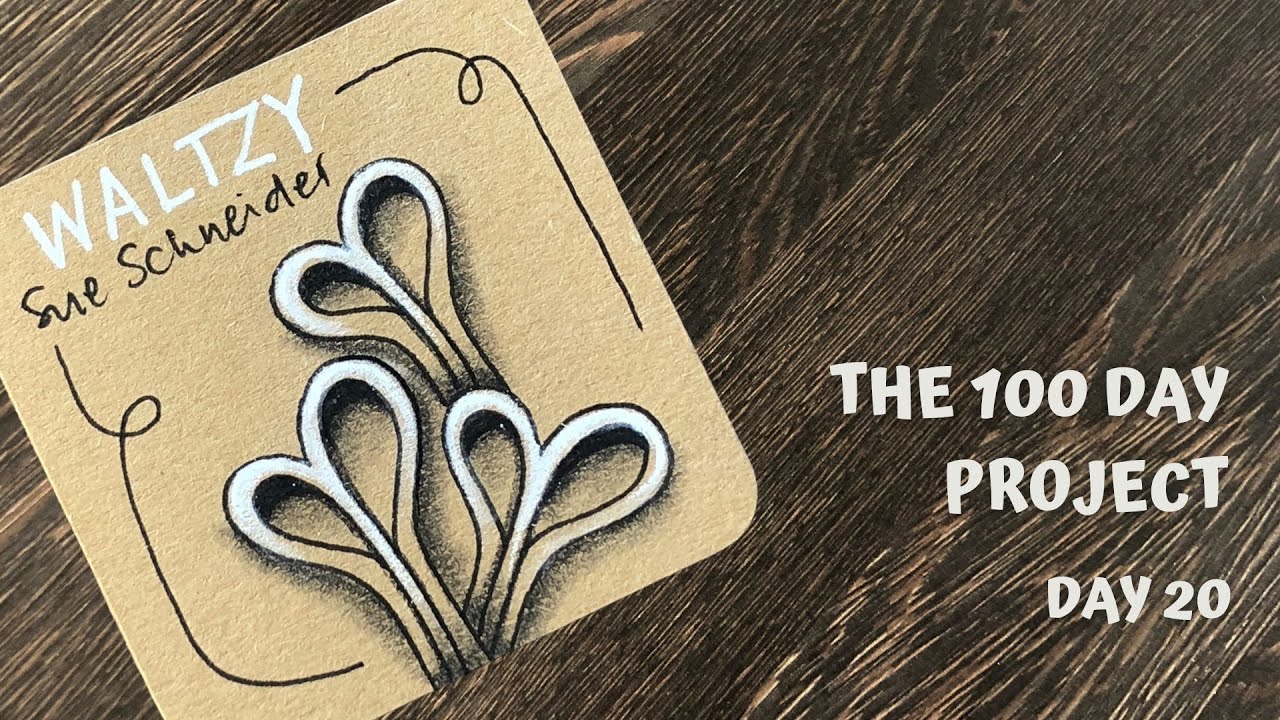 Day 20 of 100 Days of Tangling - Waltzy