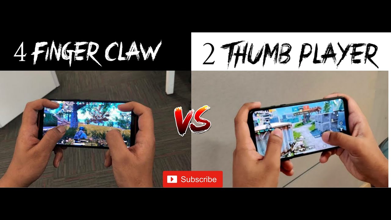 4 Finger claw Vs 2 Thumb player | Which control is better? Best control for competitive PUBG players