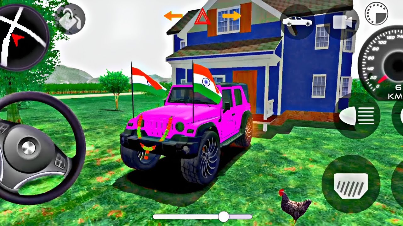 New Modified Thar in Indian Cars Simulator 3D! 🔥 तिरंगा झंडा और खतरनाक लुक!🇮🇳😱 #IndianBikesDriving3D