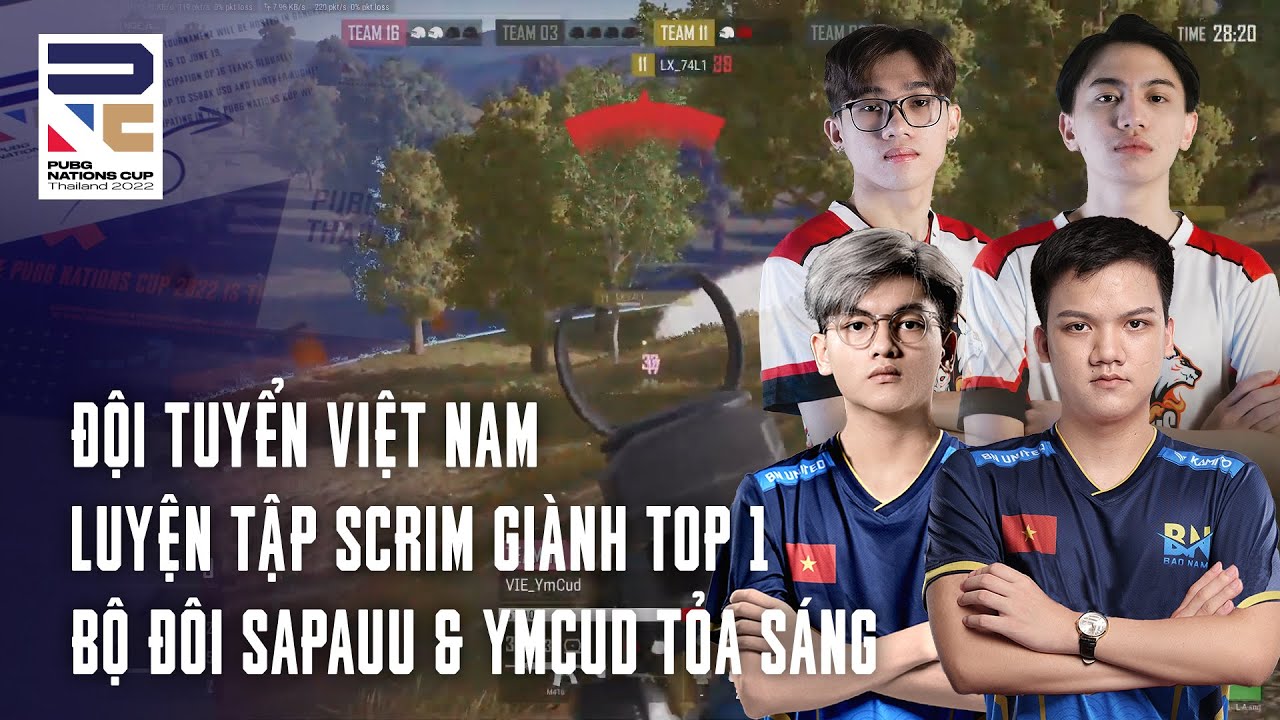 ⭐ Đội tuyển Việt Nam luyện tập giành Top 1 scrim - Bộ đôI YmCud & Sapauu tỏa sáng