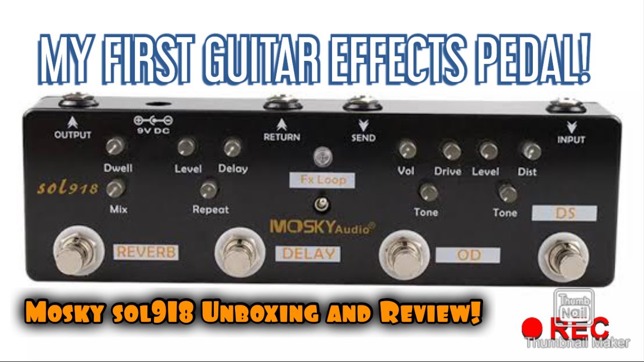 MOSKY Sol918 unboxing and review! | My first guitar effects pedal!