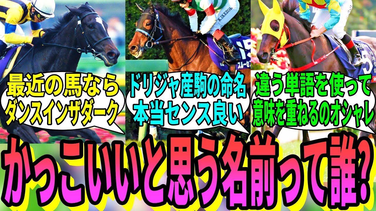【競馬の反応集】「じゃあカッコいい馬名って結局なによ？」に対する視聴者の反応集