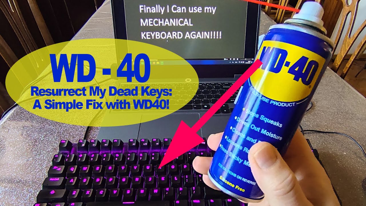 How to Repair a Non Working Mechanical Keyboard Key WD40 HACK - Bob The Tool Man