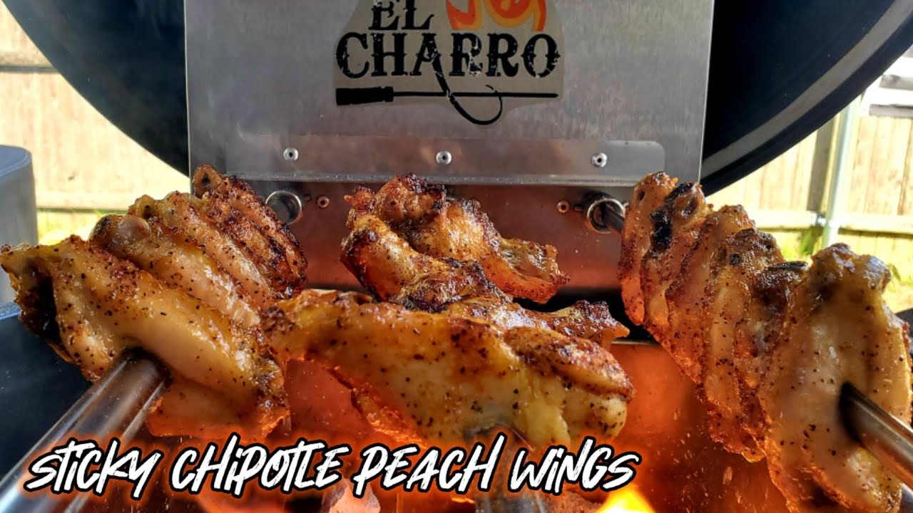 Sticky Chipotle Peach Wings | El Charro Rotisserie