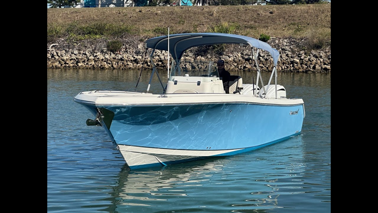 2022 Sailfish 320 CC w/ T white 300 hp Yamahas brokerage boat offered by Marinemax Venice, FL,