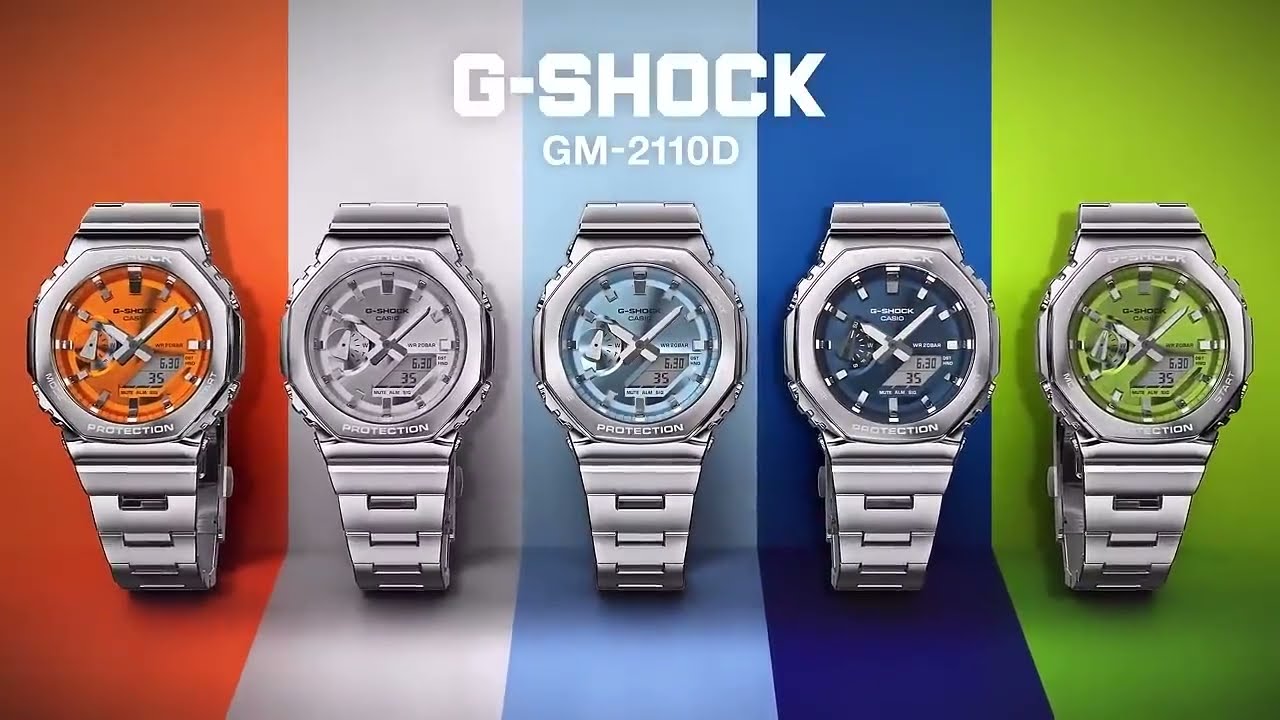 Metallic gleam, u osmougaonom okviru sa &scaron;arenim brojčanikom CASIO G SHOCK - GM-2110D