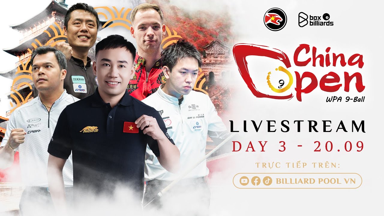 TRỰC TIẾP 2 | TỨ KẾT | KONRAD JUSZCZYSZYN VS JEFFREY DE LUNA  | MEN'S 9 BALL CHINA OPEN 2024