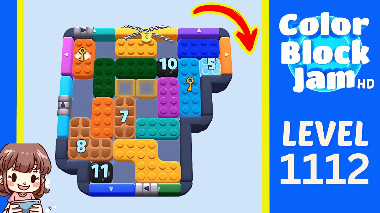 Color Block Jam Level 1112 Solution Walkthrough