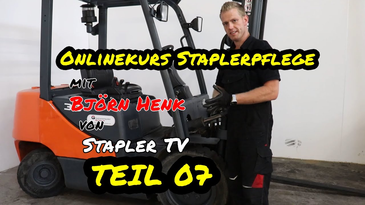 Stapler TV - Onlinekurs Staplerpflege - 07  Neigezylinder - mit Björn Henk