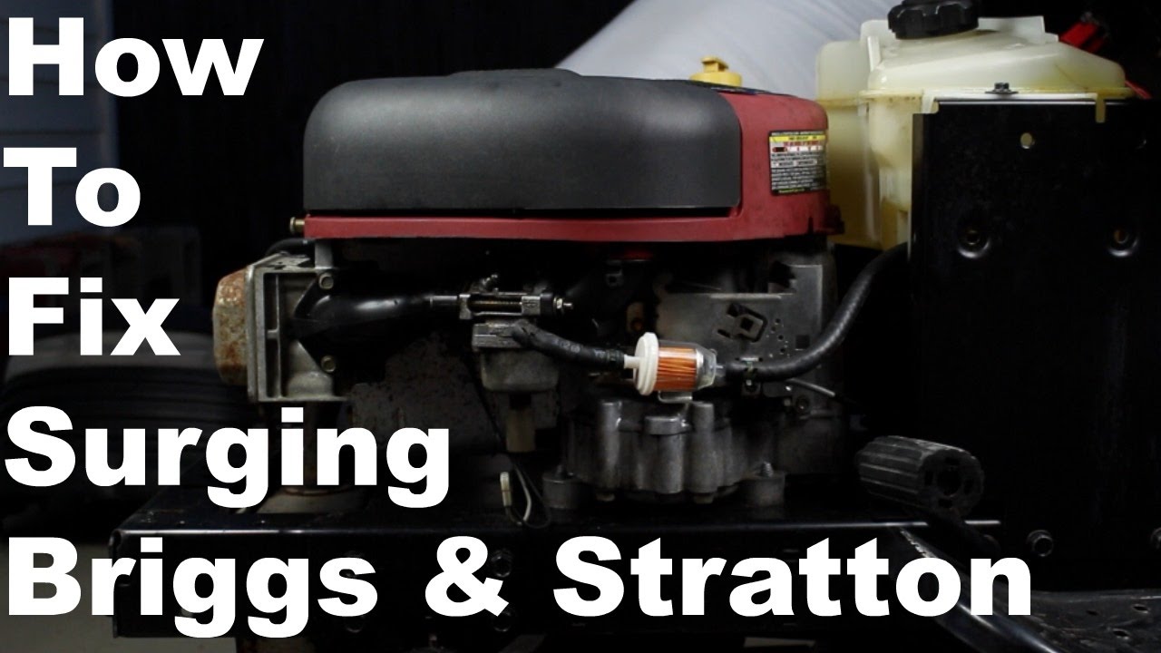 How To Fix Briggs & Stratton Surging Engine | Nikki Carburetor Cleaning | Motor Hunts UP & DOWN