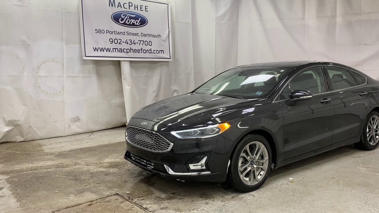 Black 2020 Ford Fusion Hybrid TITANIUM Review   - MacPhee Ford