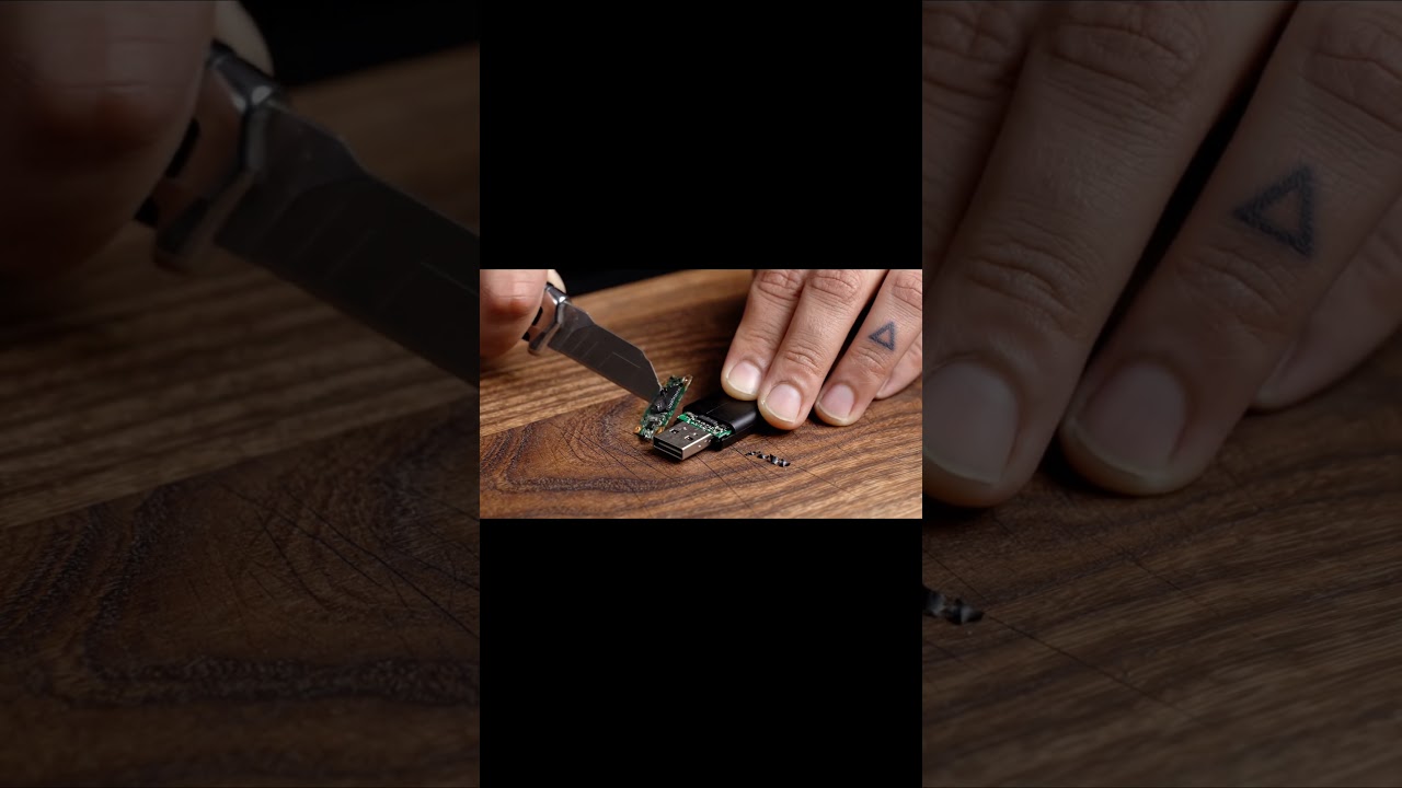 ASMR USB Flash Drive Slicing | Cutting Sounds & Cinematic Close-Up | Oddly Satisfying ASMR