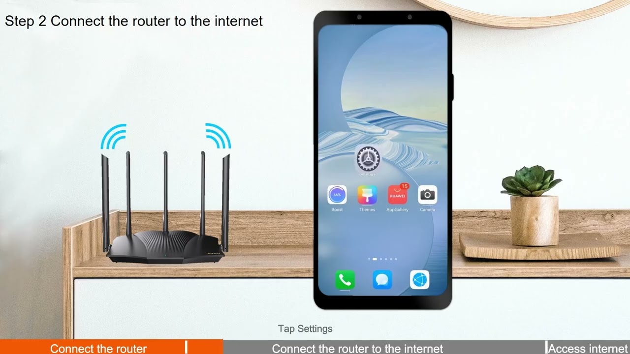 Tenda AX3000 WiFi 6 Routers | طريقة التشغيل من خلف راوتر الفايبر🔧