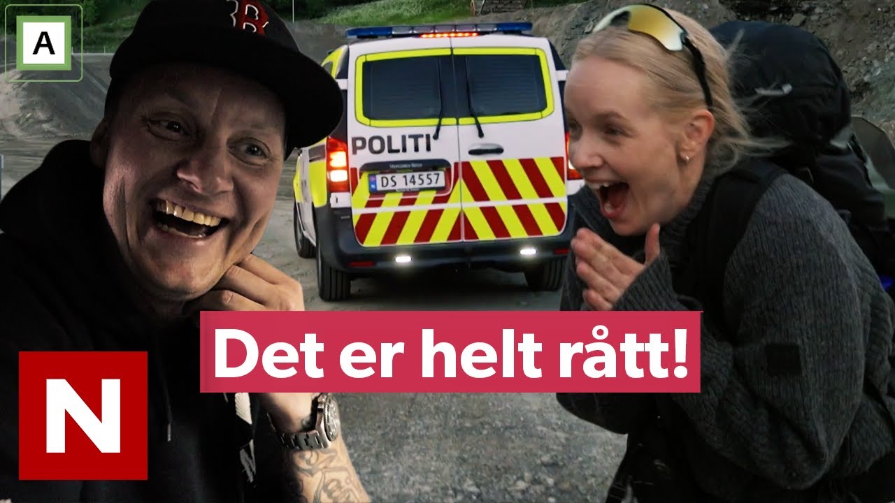 Petter «Katastrofe» og Christine Dancke får hjelp av lokalpolitiet til å rømme | Jaget | TVNorge