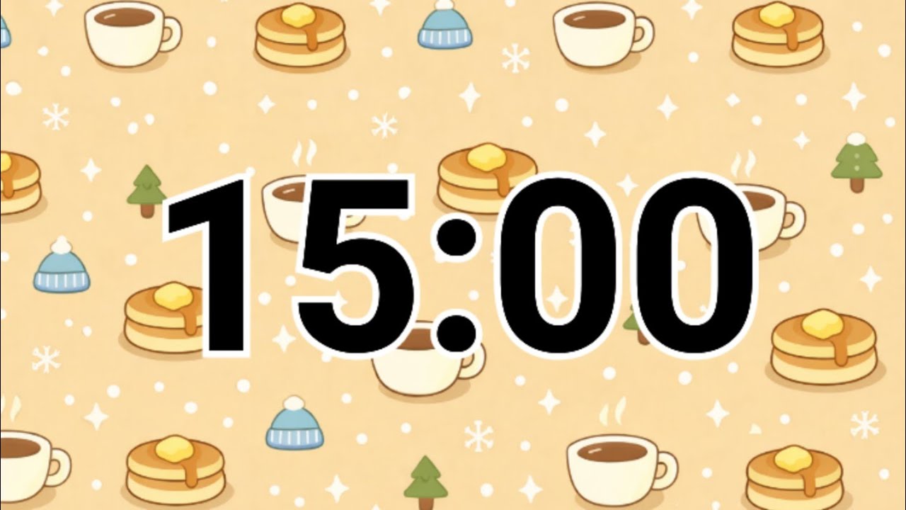 15-Minute Cozy Coffee & Pancake Timer ☕ Winter Focus Countdown