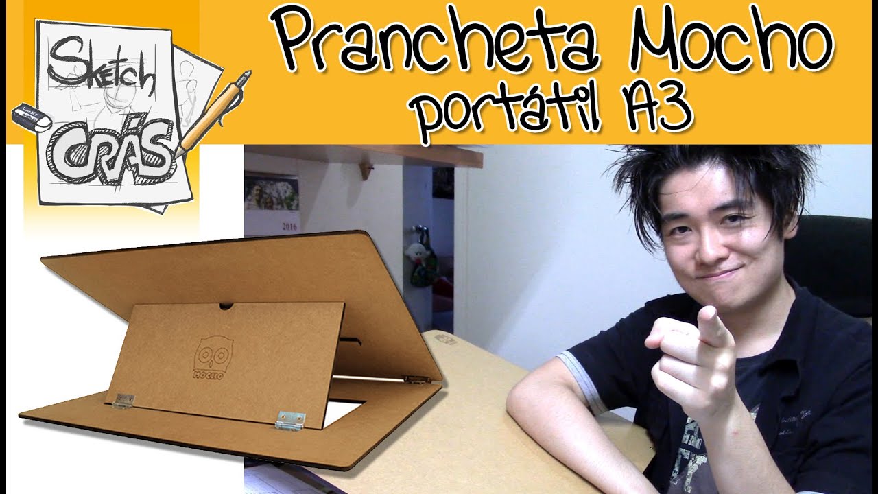 Prancheta Mocho slim A3 para desenho - Sketch Crás