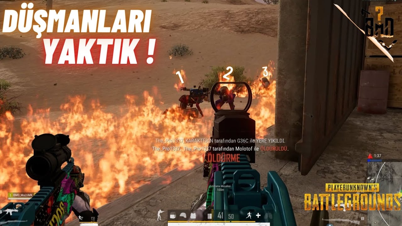 PUBG ZORLU BATTLE ROYALE MODUNDA ORTALIK ALEV ALDI | BMD GAMİNG | #pubg  @4hazee