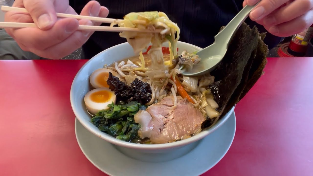 山岡家炒め野菜塩ラーメン【一人飯】【飯テロ】【ラーメン】山岡家動画トータル#939#北海道#札幌 
