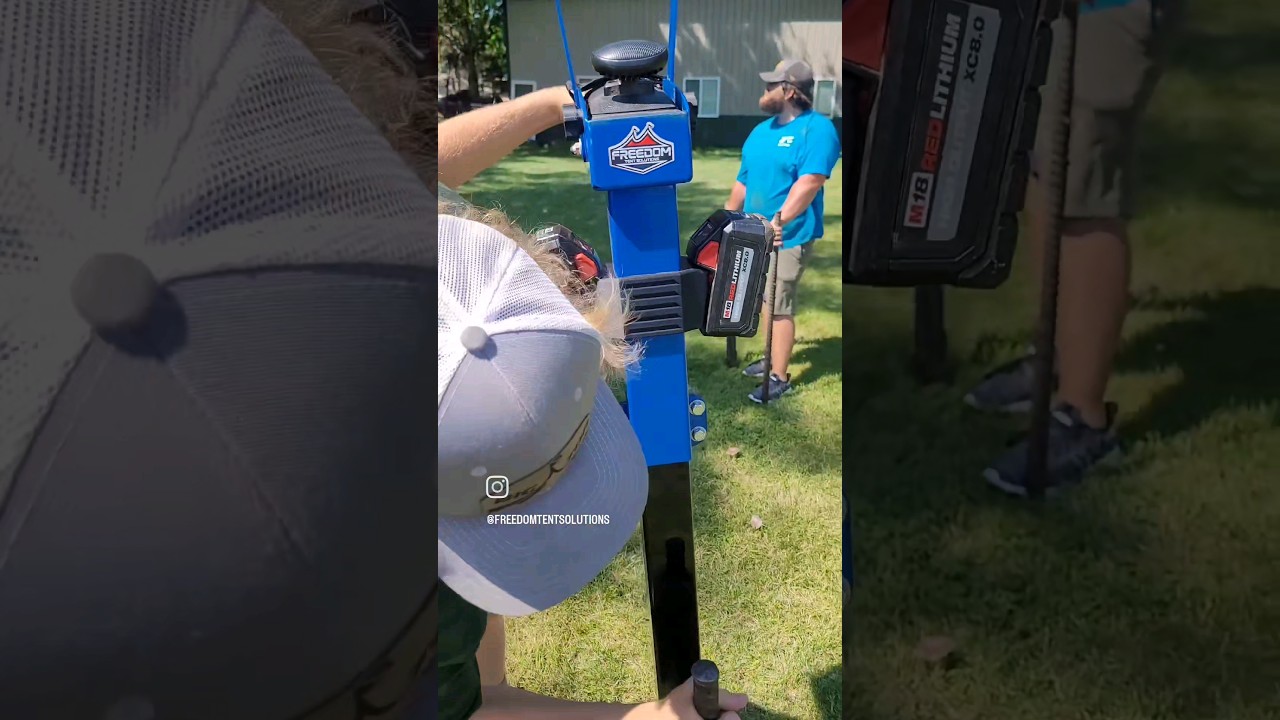 Drill powered stake puller?