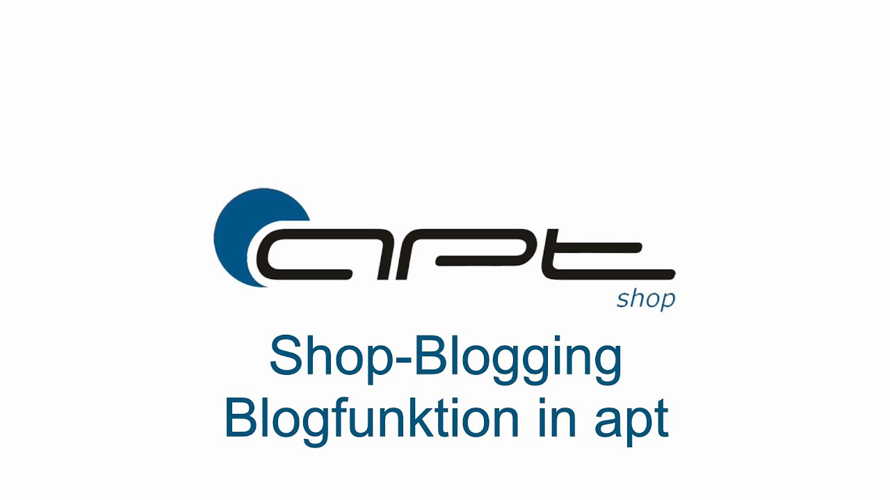 Was ist die integrierte Blog-Funktion im apt-shop!
