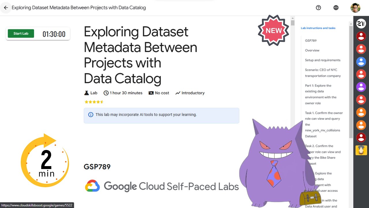 Exploring Dataset Metadata Between Projects with Data Catalog  | #2024 | #GSP789|#qwiklabs
