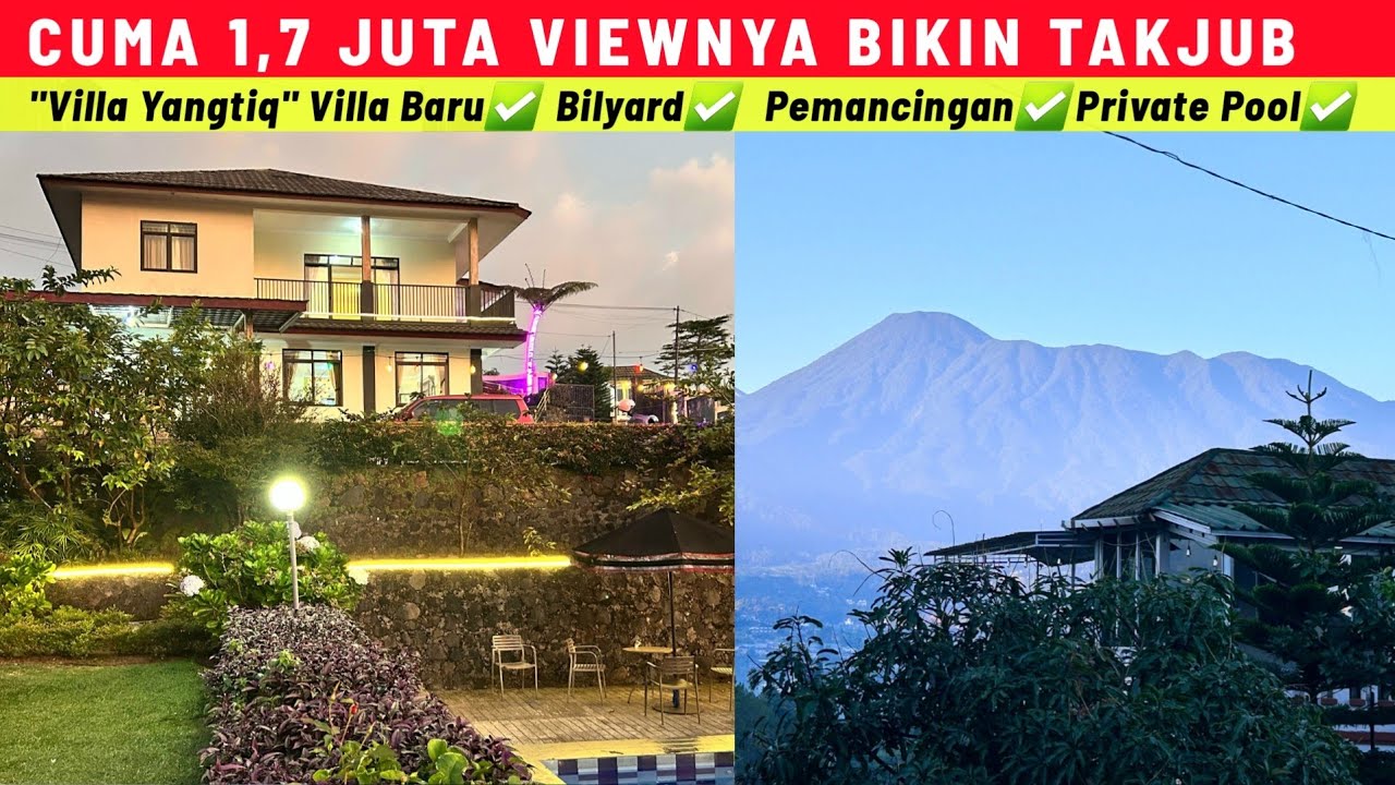 VILLA MURAH DI PUNCAK BOGOR CUMA 1,7 JT FASILITAS LENGKAP | Villa YANGTIQ Villa BARU View Mewah