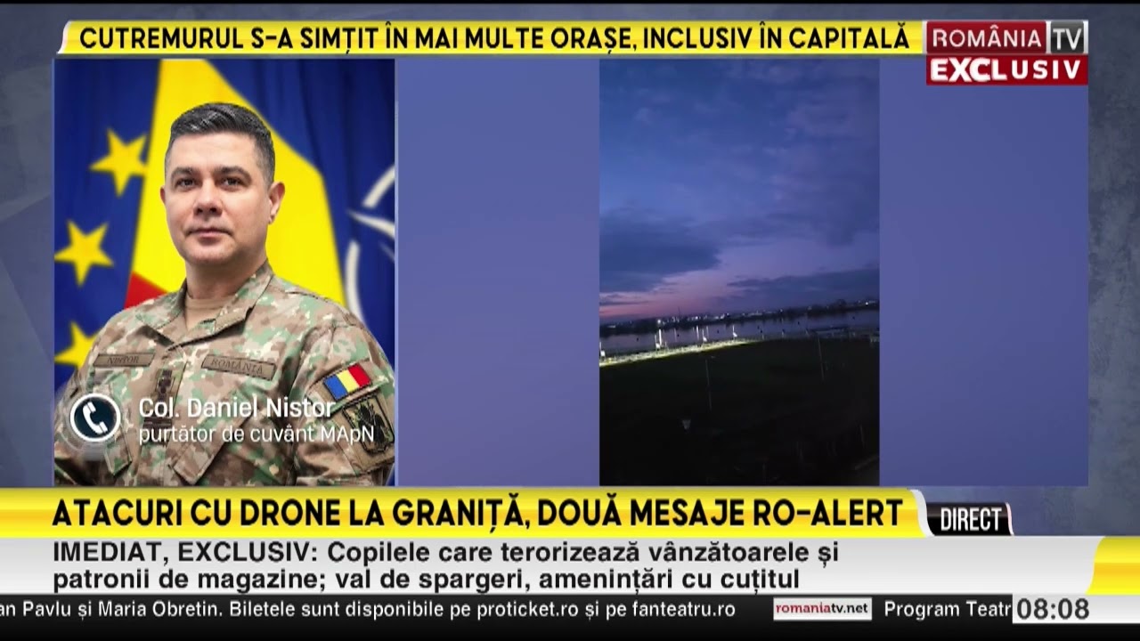 Mesaje RO-Alert în judeţul Tulcea, în contextul atacurilor din Ucraina