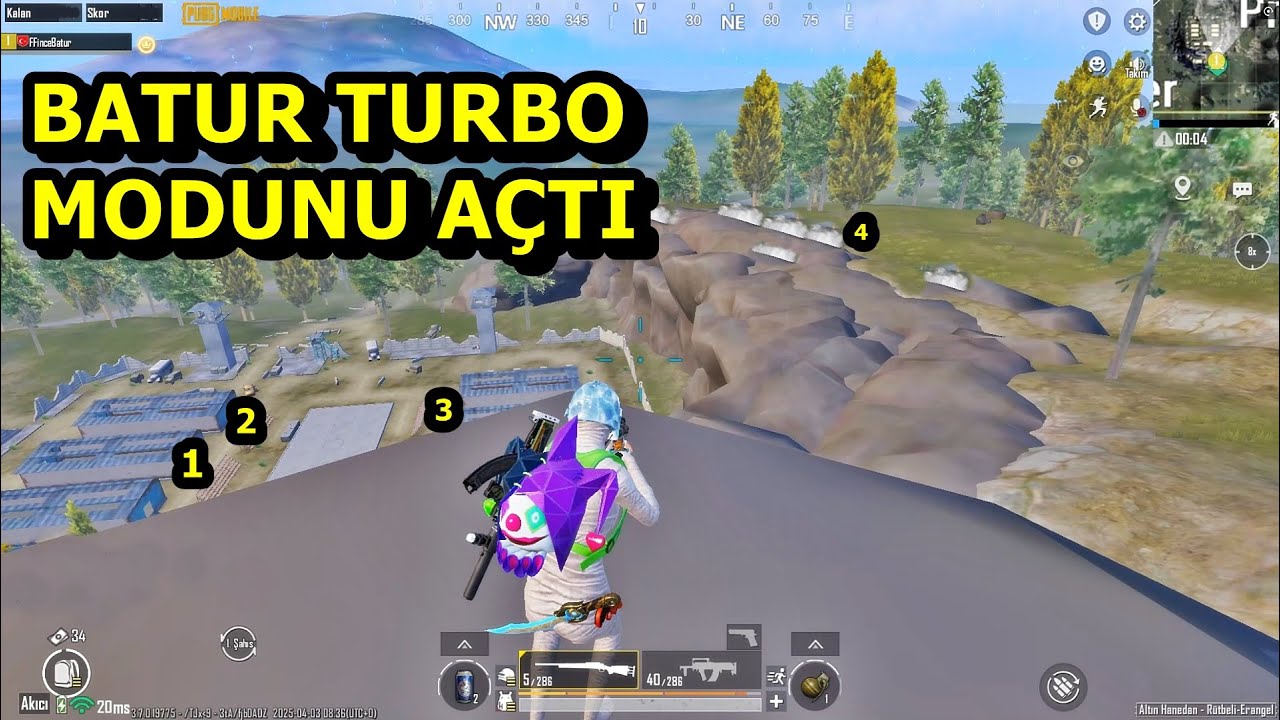 BATUR TURBO MODUNU AÇTI ! MÜTHİŞ MAÇ LİVİK & ERANGEL BATUR GAME SOLO SQUAD PUBG MOBİLE
