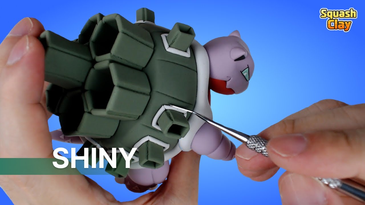 Shiny Gigantamax Blastoise Pokémon Clay Art
