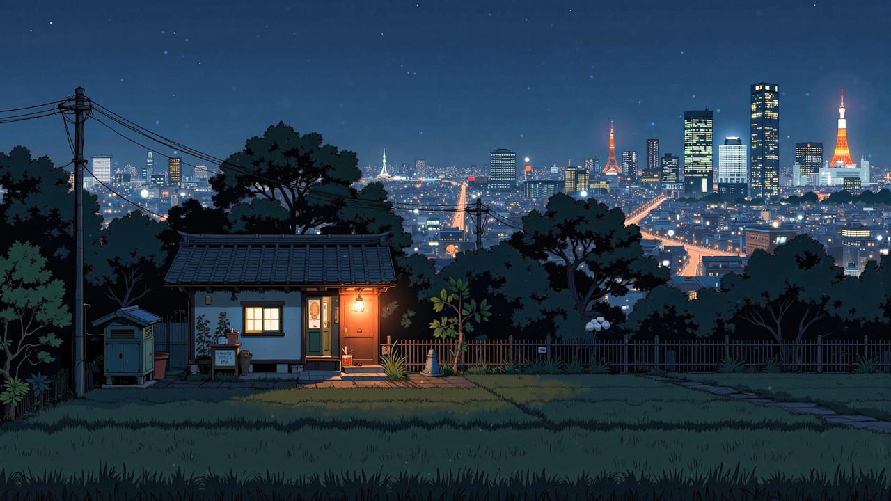 Tokyo Night View 🌃 Cozy House Lofi for Sleep, Relax, and Late Night Calm