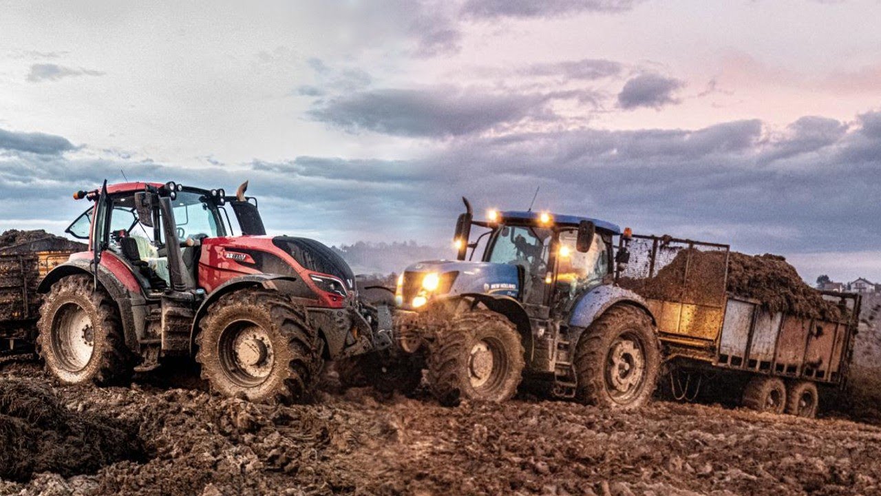 🔥Wywóz Obornika Na Pryzmę!🔥2 Zestawy W Akcji & Ładowarka!🔥New Holland T7. 220(270km) & Valtra T234!🔥