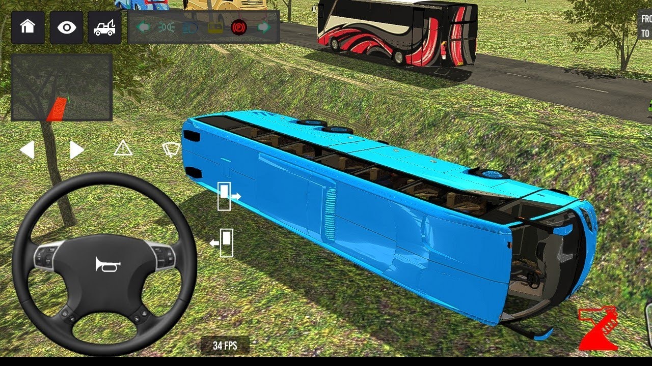 😭 Extreme Hill Turn | 😱 Bus Flip Accident in Simulator | 🔥 Bus Simulator India