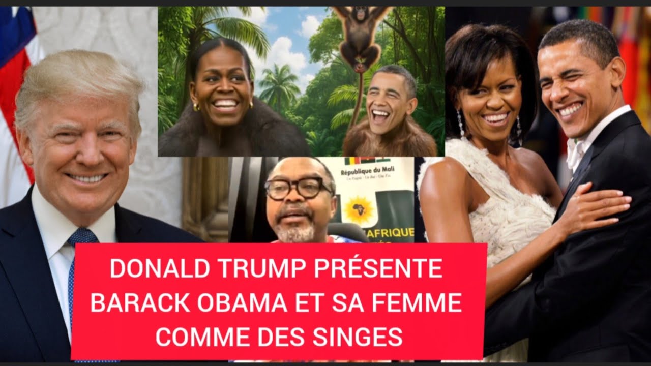 Choc mondial donald Trump présente Barack Obama et sa femme comme des signes#breakingnews #usa#buzz 