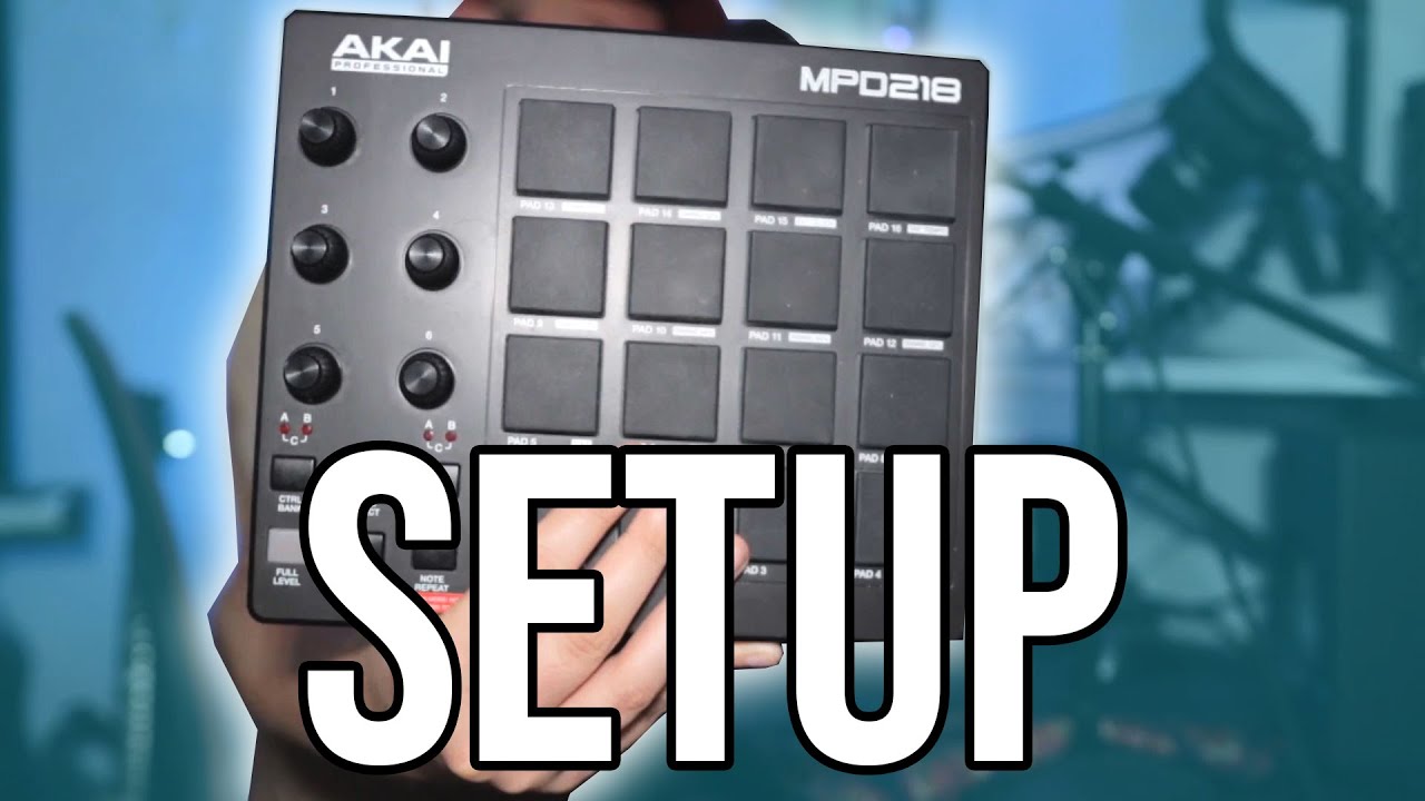 Setting up Akai MPD218 for drums in a DAW (Reaper+EzDrummer+Free DrumVST)