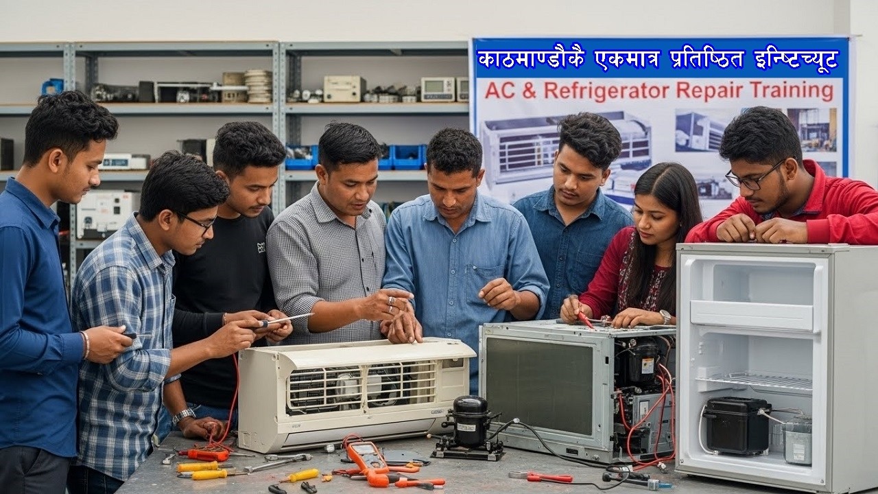 AC Repair Training in Kathmandu Nepal | AC Marmat Talim Kathmandu | एसी फ्रिज मर्मत तालिम