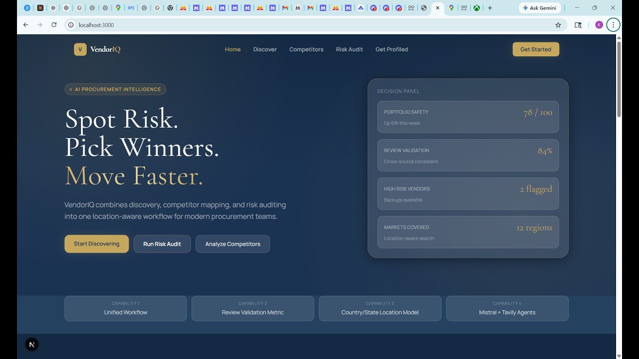 VendorIQ — Vendor Risk Intelligence Platform   Google Chrome 2026 03 01 18 46 35