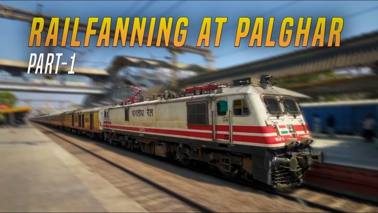 Railfanning at Palghar || 130kmh+ Trains Crossing || Mad honking,ICF/LHB tracksound || Part 1
