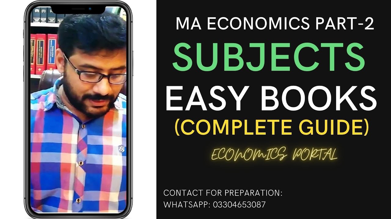 MA Economics (Part-2) Complete guide || List of subjects and easy books || Eligibility criteria