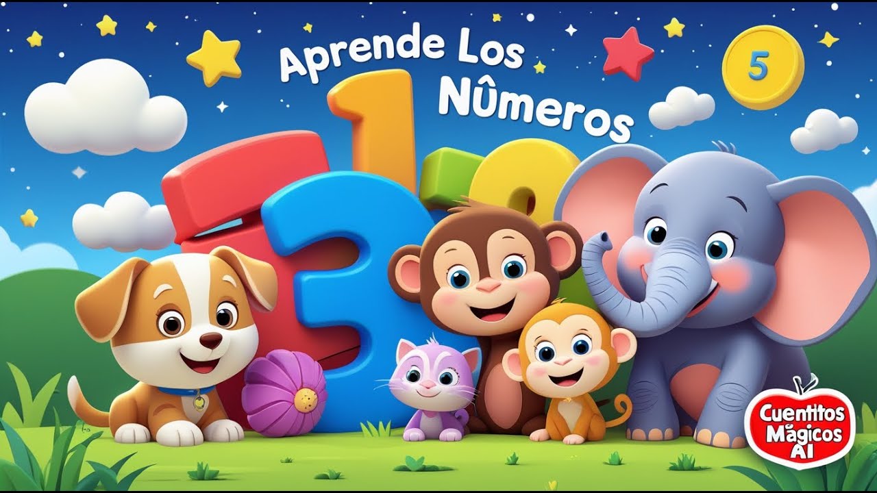 Aprende los Números del 1 al 10 con Animalitos | Video Educativo para Niños | Cuentitos Mágicos AI