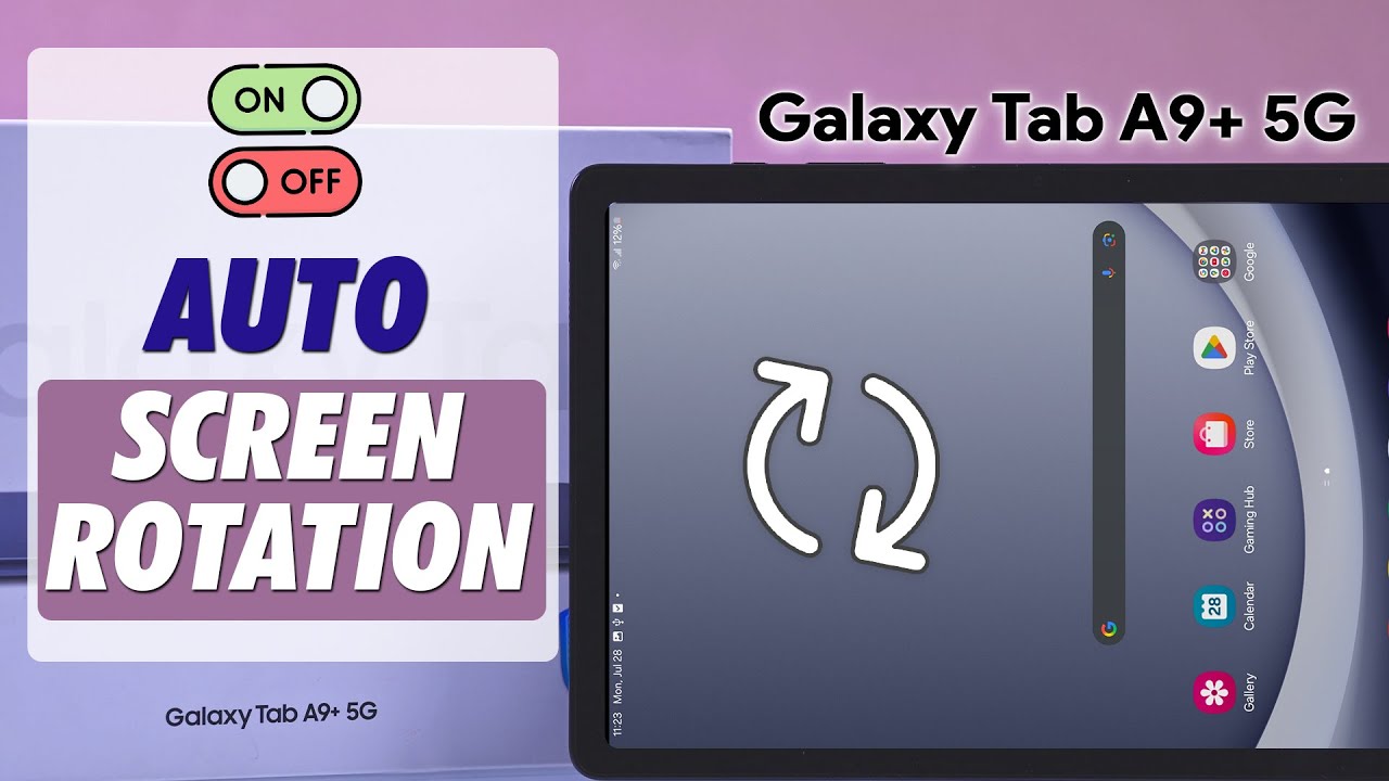 Samsung Galaxy tab A9: Turn ON/OFF Auto Rotate Screen! [Automatic Display Rotation Setting]