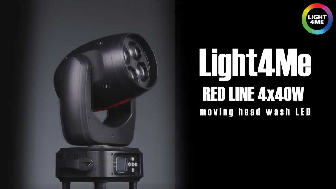 LIGHT4ME RED LINE WASH 4x40W - ruchoma głowica LED
