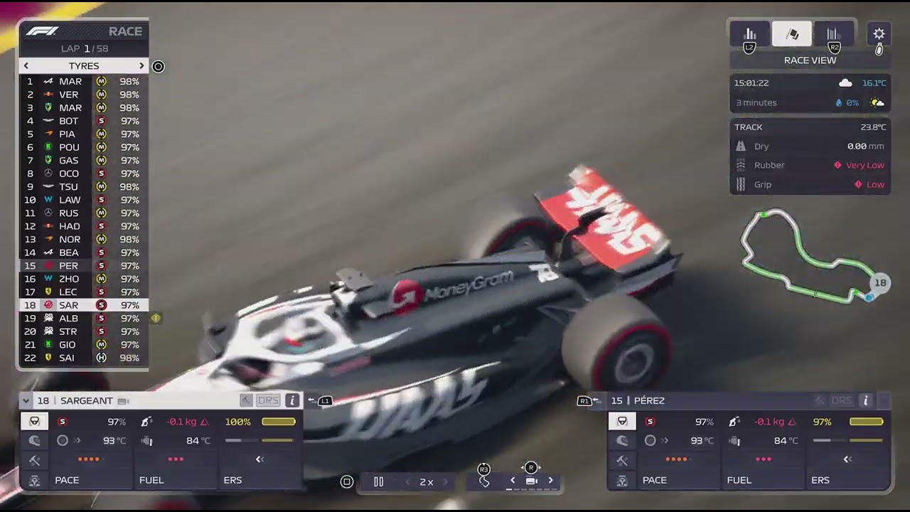 F1 Manager 2024 Haas season 1 round 2 Australia