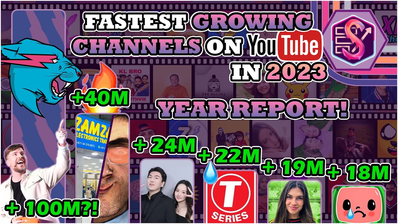 The Most Subscribers Gained on YouTube in 2023!