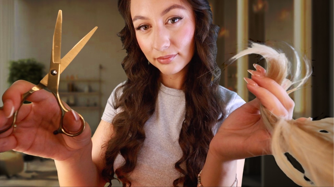 ASMR Full Haircut & Scalp Treatment Roleplay ✂️ Playing With Your Hair & Layered Sounds