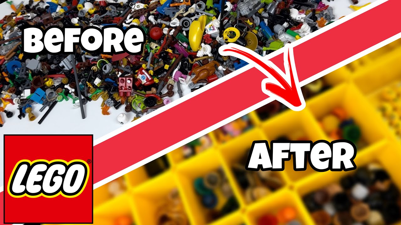 How I sort my 5k+ LEGO Minifigure pieces.