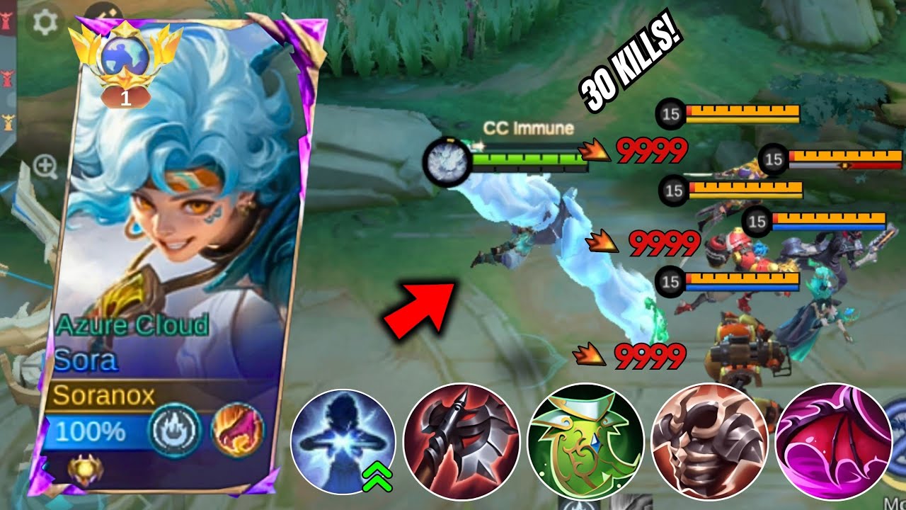REASON WHY YOU SHOULD START USING SORA IN SEASON 39! BEST BUILD & EMBLEM - MLBB