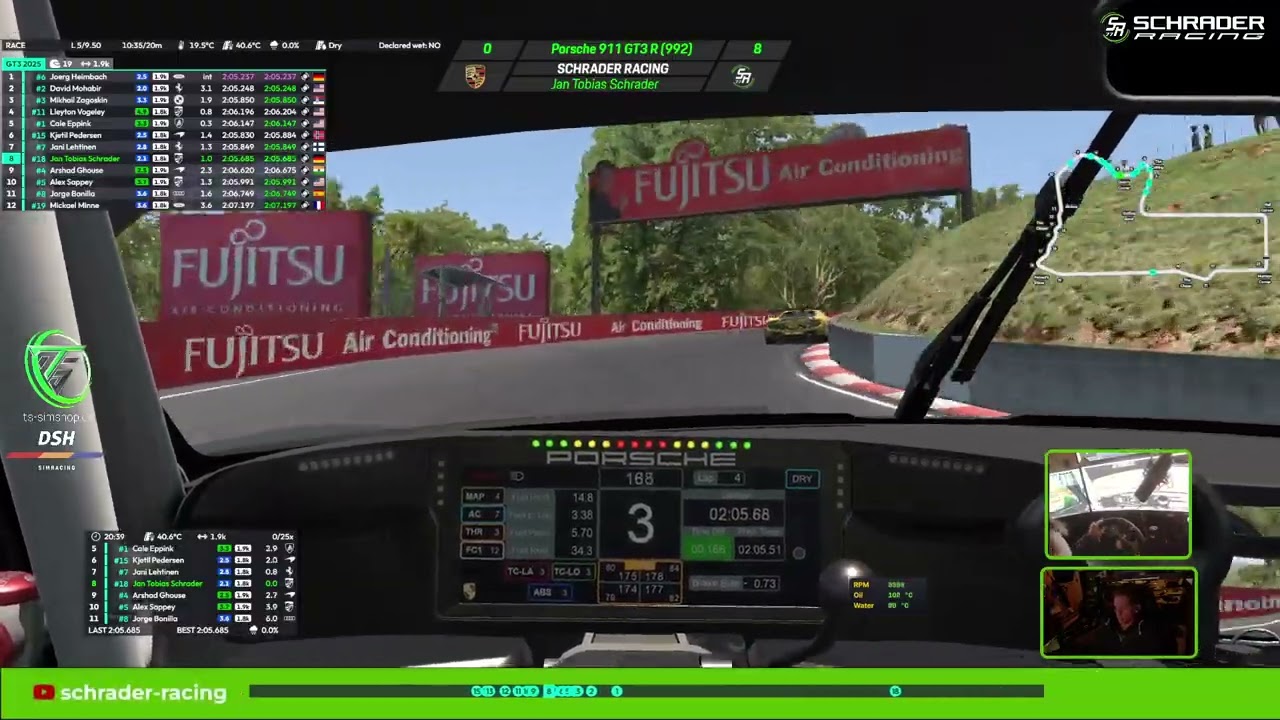 IRACING 2025 I SchraderRacing I Porsche GT3R fixed Bathurst I P7 (Startgrid P11) Top Rennen #tsshop